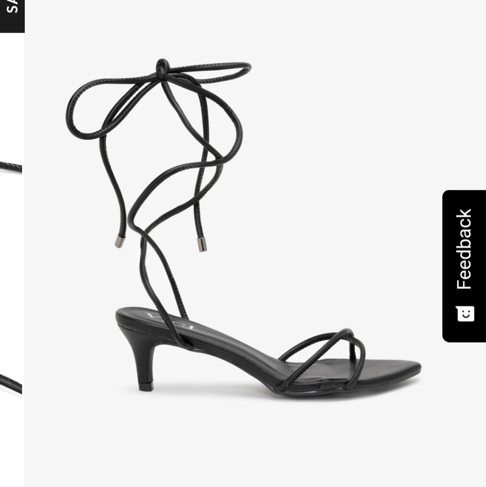 Vici Bella Faux Leather Strappy Kitten Heel
